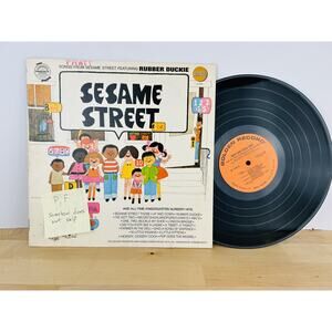 SONGS FROM SESAME STREET FEATURING RUBBER DUCKIE CHILDREN'S MUSIC LP Vintage
